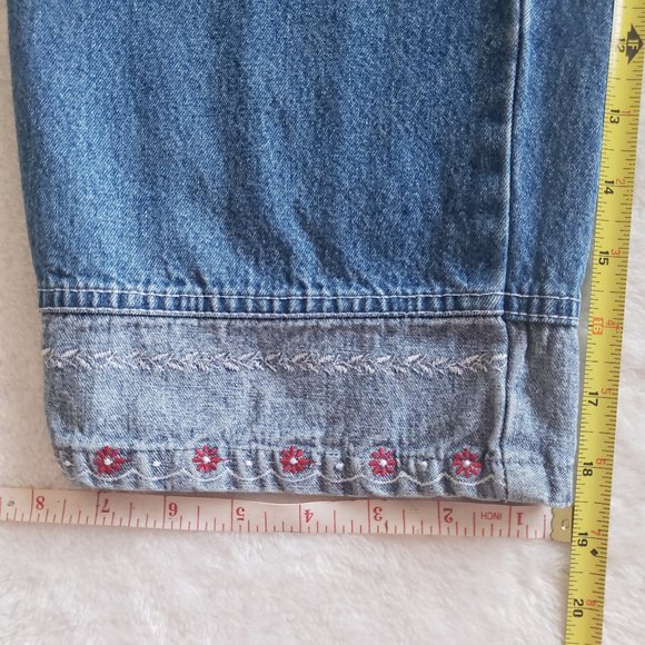 ROUTE 66 Embroidered Mid Rise Women's Capri Jeans SZ 5/6 - Picture 15 of 15